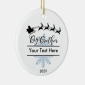 Gepersonaliseerde Big Brother Kerst Keepsake Keramisch Ornament (Rechts)
