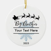 Gepersonaliseerde Big Brother Kerst Keepsake Keramisch Ornament (Voorkant)
