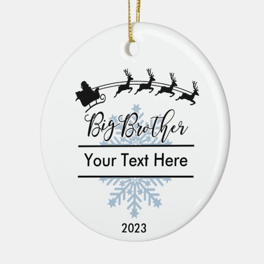 Gepersonaliseerde Big Brother Kerst Keepsake Keramisch Ornament (Links)