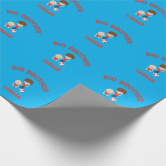 Gepersonaliseerde Big Brother w Baby Brother Patte Cadeaupapier (Hoek)