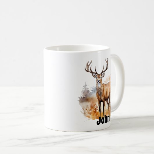 Gepersonaliseerde Big Buck Deer Mok (Voorkant rechts)