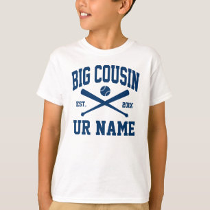 Gepersonaliseerde Big Cousin Baseball T-shirt