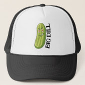 Gepersonaliseerde Big Dill Green Pickle Grappig Trucker Pet (Voorkant)