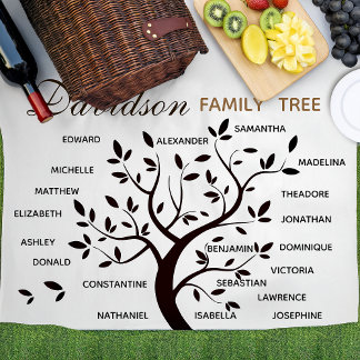 Gepersonaliseerde Big Family Tree (20 namen) Fleece Deken