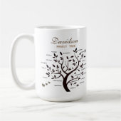 Gepersonaliseerde Big Family Tree (20 namen) Koffiemok (Links)