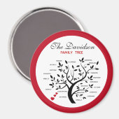 Gepersonaliseerde Big Family Tree (20 namen) Magneet (Voorkant / Achterkant)