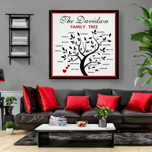 Gepersonaliseerde Big Family Tree (20 namen) Perfect Poster