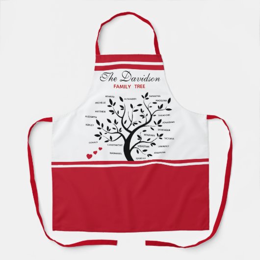 Gepersonaliseerde Big Family Tree (20 namen) Schort (Voorkant)