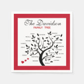 Gepersonaliseerde Big Family Tree (20 namen) Servet (Voorkant)