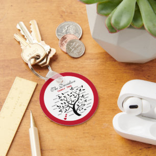 Gepersonaliseerde Big Family Tree (20 namen) Sleutelhanger