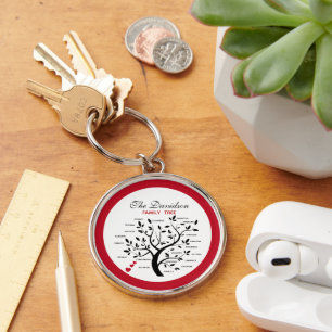 Gepersonaliseerde Big Family Tree (20 namen) Sleutelhanger