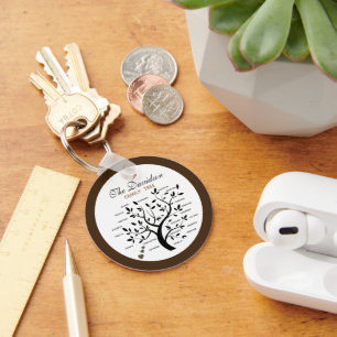 Gepersonaliseerde Big Family Tree (20 namen) Sleutelhanger