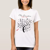 Gepersonaliseerde Big Family Tree (20 namen) T-shirt (Voorkant)