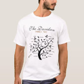 Gepersonaliseerde Big Family Tree (20 namen) T-shirt (Voorkant)