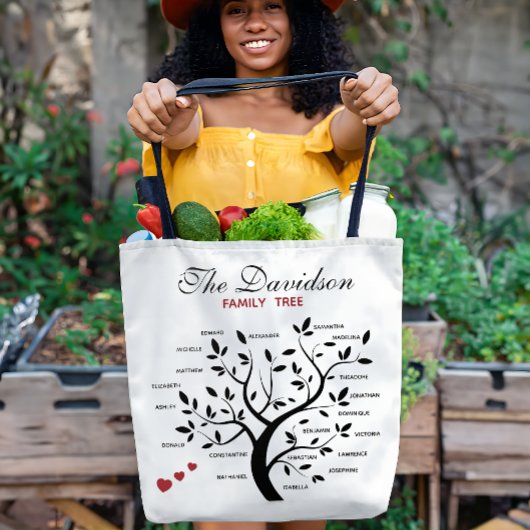 Gepersonaliseerde Big Family Tree (20 namen) Tote Bag