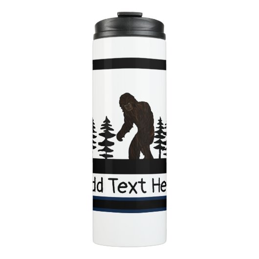 Gepersonaliseerde Big Foot Sasquatch Yeti Swamp Ap Thermosbeker (Voorkant)
