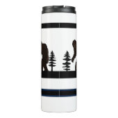 Gepersonaliseerde Big Foot Sasquatch Yeti Swamp Ap Thermosbeker (Achterkant)