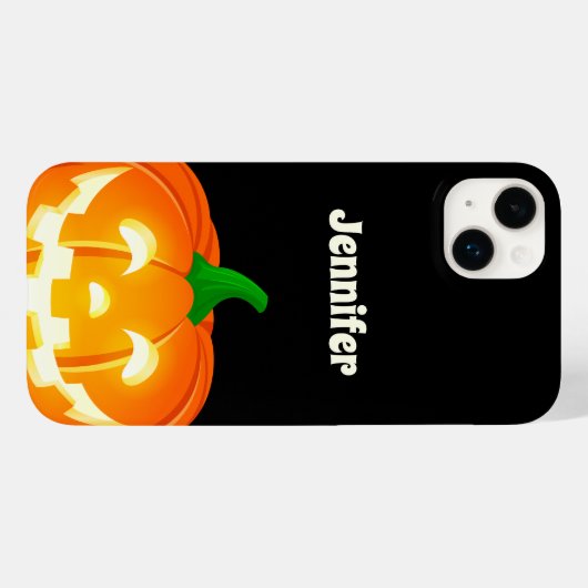 Gepersonaliseerde Big Happy Jack-O-Lantern Case-Mate iPhone Case (Achterkant (horizontaal))