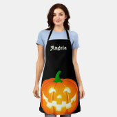 Gepersonaliseerde Big Happy Jack-O-Lantern Schort (Gedragen)