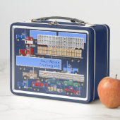 Gepersonaliseerde Big Rig Trucks Metalen Lunchbox (In situ)