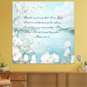 Gepersonaliseerde Bijbel Verse Bloemen Wall Art Canvas Afdruk (Insitu (Woonkamer))