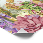 Gepersonaliseerde Bijbel Verse Bloemen Wall Art Perfect Poster (Hoek)