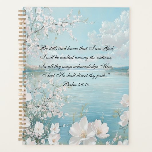 Gepersonaliseerde Bijbel Verse Bloemen Wall Art Planner (Voorkant)