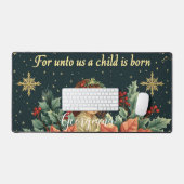 Gepersonaliseerde Bijbelse Geboorte Kind & Verse Bureaumat (Keyboard & Muis)