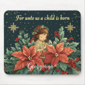Gepersonaliseerde Bijbelse Geboorte Kind & Verse Muismat (Voorkant)