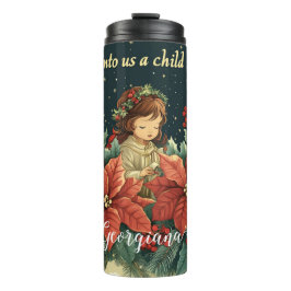 Gepersonaliseerde Bijbelse Geboorte Kind & Verse Thermosbeker