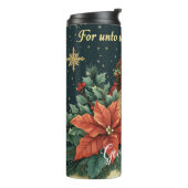 Gepersonaliseerde Bijbelse Geboorte Kind & Verse Thermosbeker (Gedraaid links)