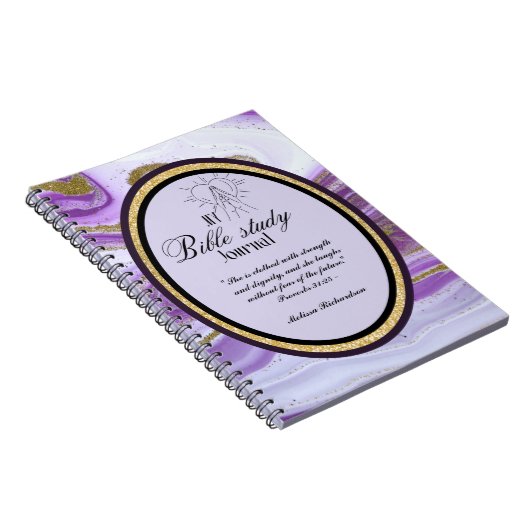 Gepersonaliseerde Bijbelstudie Naam en geloofsbijb Notitieboek (Rechterzijde)