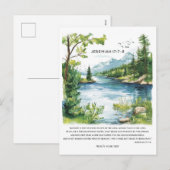 Gepersonaliseerde Bijbelvers Landschapsdruk Feestdagenkaart (Voorkant / Achterkant)