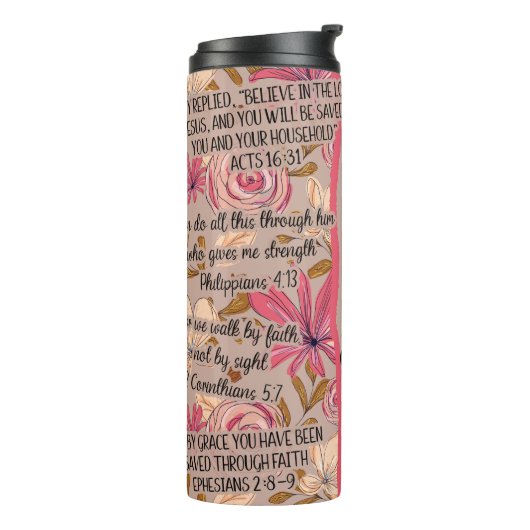 Gepersonaliseerde Bijbelverzen Thermosbeker (Gedraaid links)