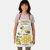 Gepersonaliseerde bijen- en honingbijen en -Kinder Schort (Insitu)