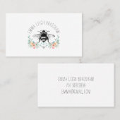Gepersonaliseerde bijenbloemen contactkaartje (Voorkant / Achterkant)