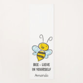 Gepersonaliseerde bijengeloof in je eigen fitness yogamat (Voorkant)