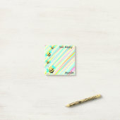 Gepersonaliseerde bijengelukkig post-it® notes (Op bureau)
