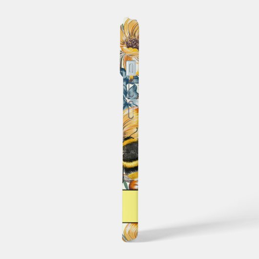 Gepersonaliseerde bijenharmonie iPhone 15 case (Linkerkant)