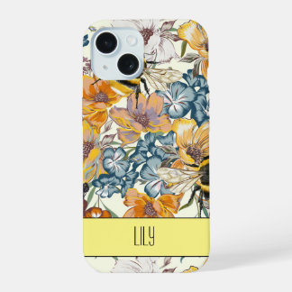 Gepersonaliseerde bijenharmonie iPhone 15 case