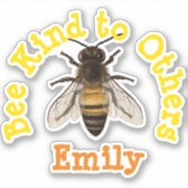 Gepersonaliseerde bijensoort voor anderen sticker (Voorkant)