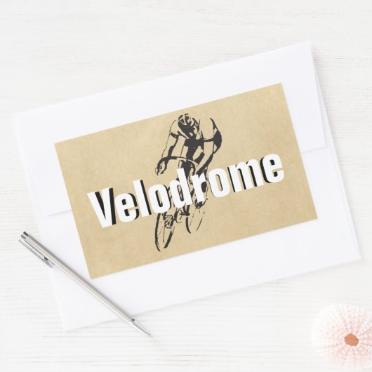 Gepersonaliseerde Bike Racing Rechthoekige Sticker (Envelop)