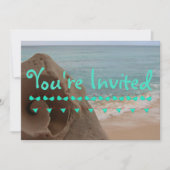 Gepersonaliseerde Bikini Beach Thema | poolparty Kaart (Voorkant)