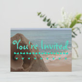 Gepersonaliseerde Bikini Beach Thema | poolparty Kaart (Staand voorkant)