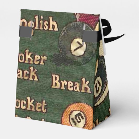 Gepersonaliseerde biljartballen achtergrond bedankdoosjes (Achterkant)