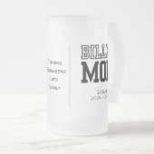 Gepersonaliseerde billet mama met sentimentele quo matglas bierpul (Voorkant rechts)