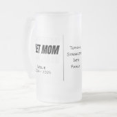 Gepersonaliseerde billet mama met sentimentele quo matglas bierpul (Voorkant links)