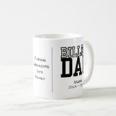 Gepersonaliseerde billet papa met sentimentele quo koffiemok (Voorkant rechts)