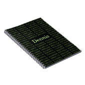 Gepersonaliseerde binaire code notitieboek (Rechterzijde)