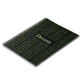 Gepersonaliseerde binaire code notitieboek (Linkerzijde)